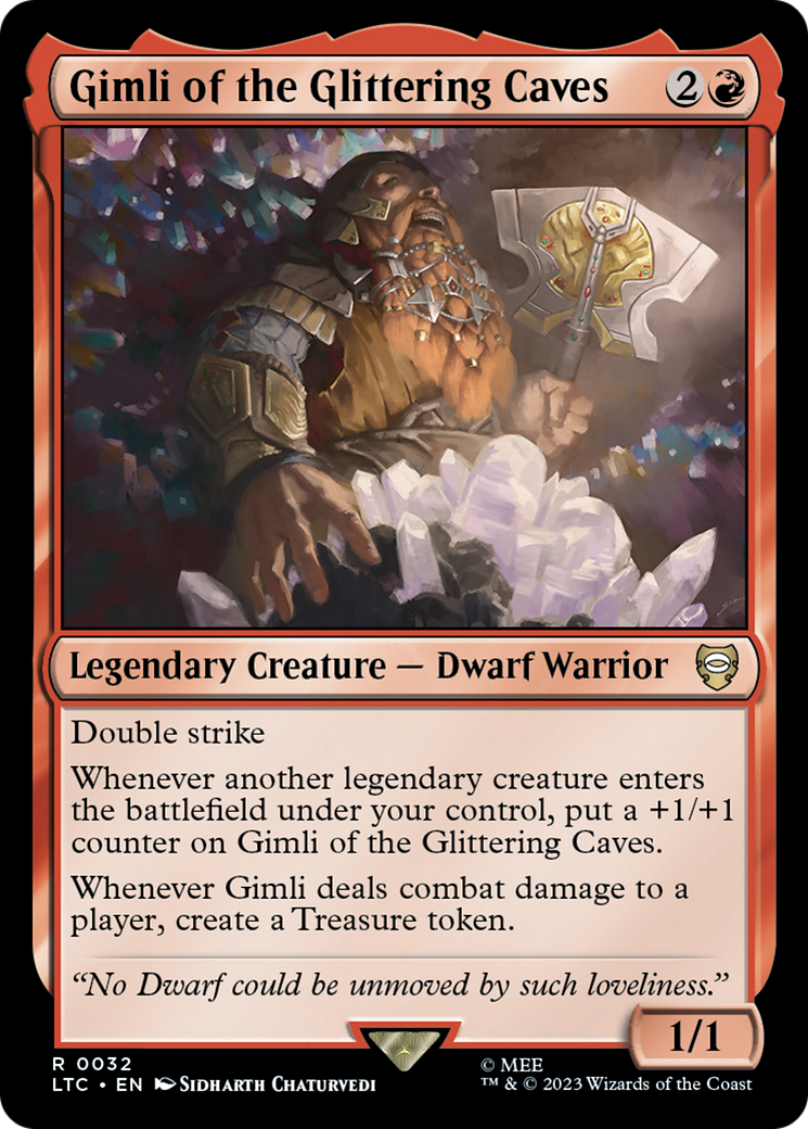 Gimli of the Glittering Caves [The Lord of the Rings: Tales of Middle-Earth Commander] MTG Single Magic: The Gathering | Red Claw Gaming