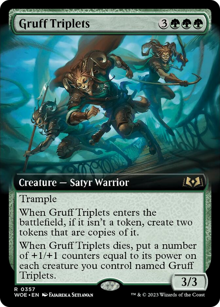 Gruff Triplets (Extended Art) [Wilds of Eldraine] MTG Single Magic: The Gathering    | Red Claw Gaming