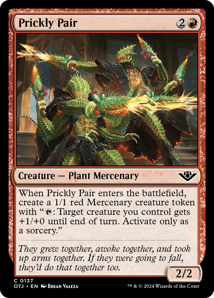 Prickly Pair [Outlaws of Thunder Junction] MTG Single Magic: The Gathering    | Red Claw Gaming