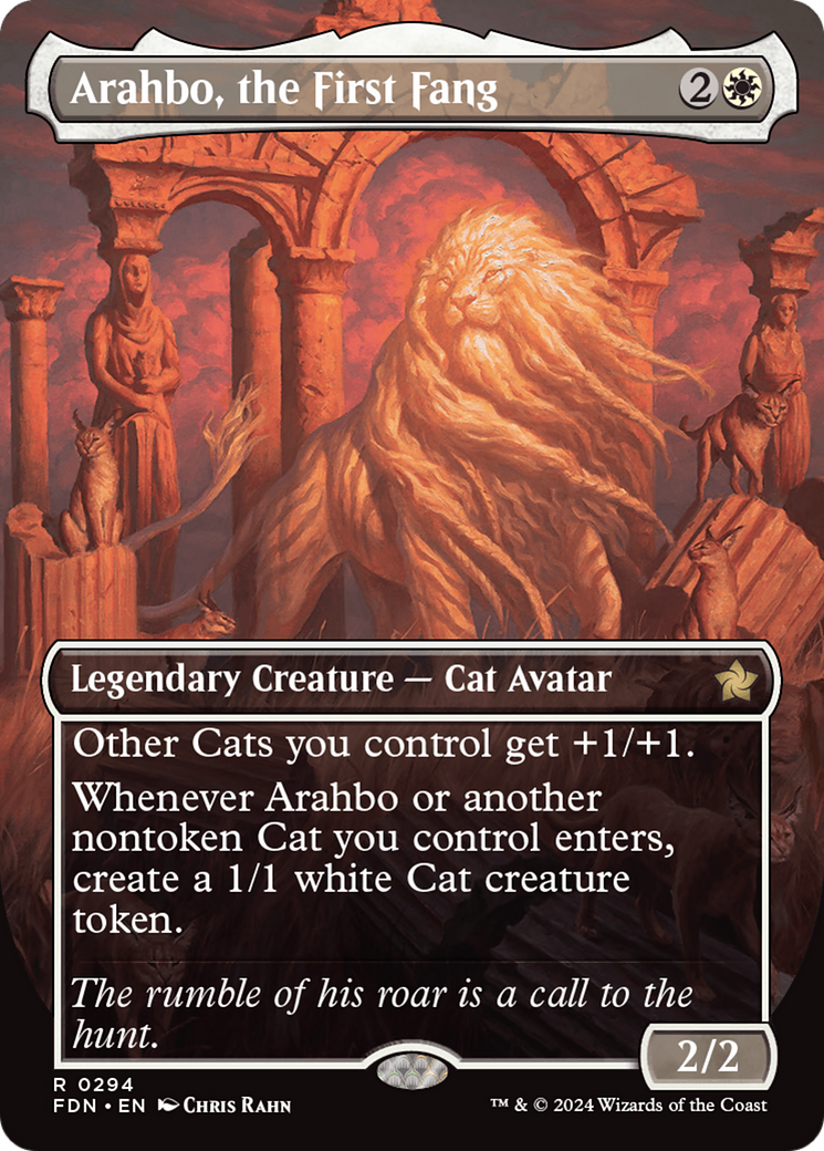 Arahbo, the First Fang (Borderless) [Foundations] MTG Single Magic: The Gathering    | Red Claw Gaming