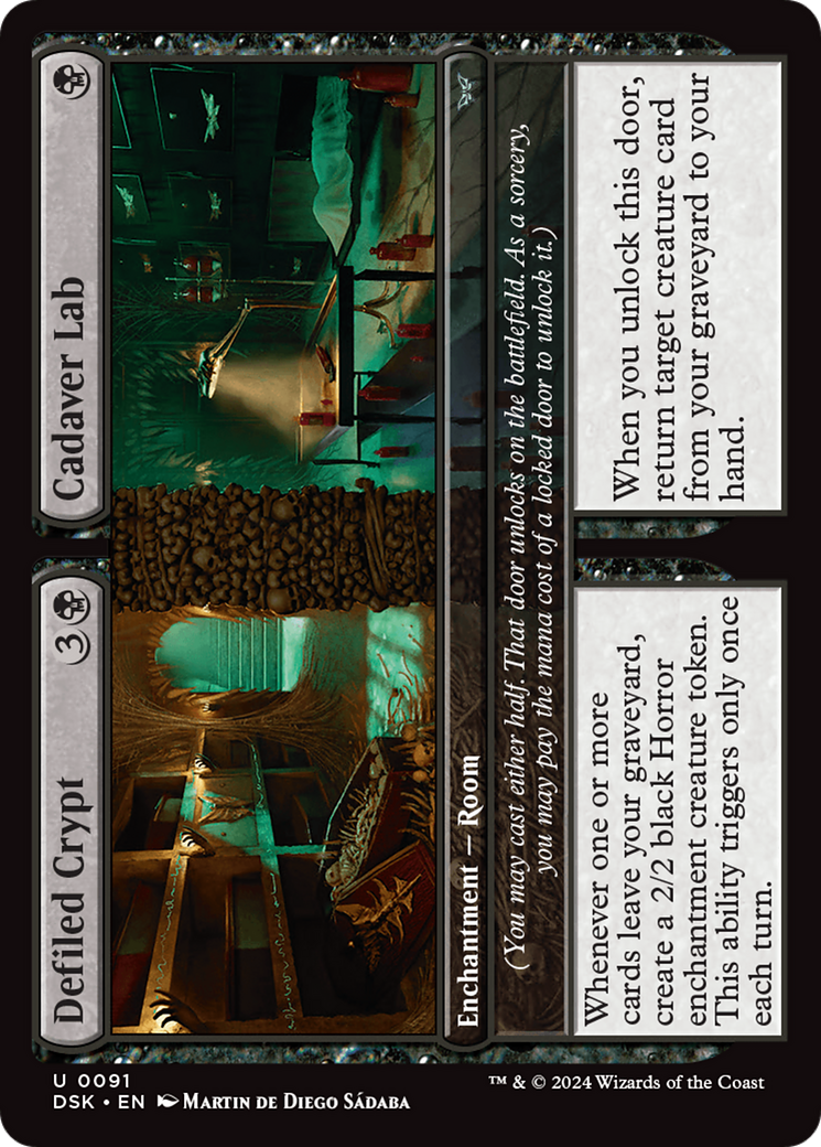 Defiled Crypt // Cadaver Lab [Duskmourn: House of Horror] MTG Single Magic: The Gathering    | Red Claw Gaming