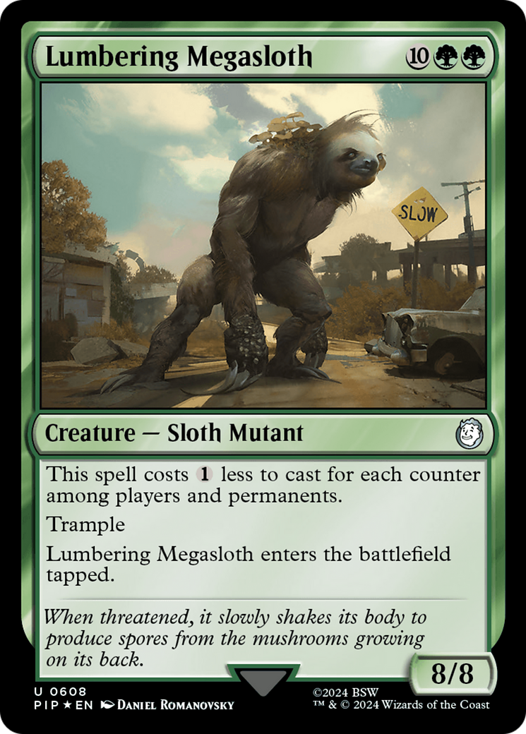 Lumbering Megasloth (Surge Foil) [Fallout] MTG Single Magic: The Gathering    | Red Claw Gaming