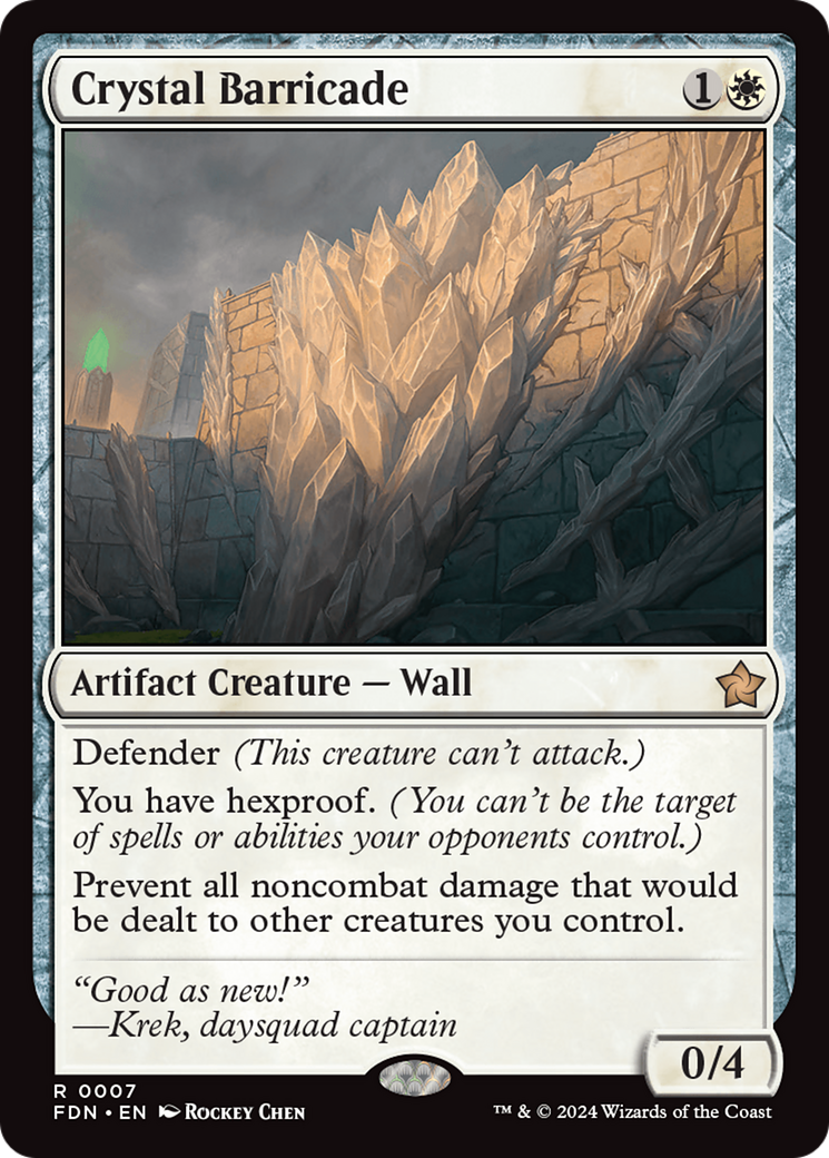 Crystal Barricade [Foundations] MTG Single Magic: The Gathering | Red Claw Gaming