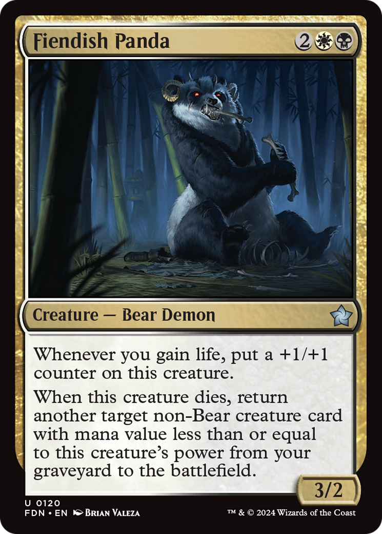 Fiendish Panda [Foundations] MTG Single Magic: The Gathering | Red Claw Gaming