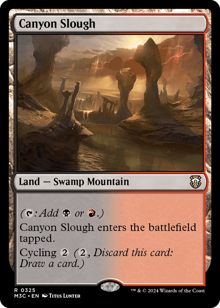 Canyon Slough (Ripple Foil) [Modern Horizons 3 Commander] MTG Single Magic: The Gathering    | Red Claw Gaming