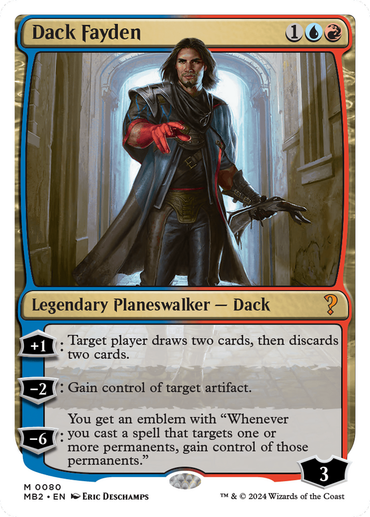 Dack Fayden (White Border) [Mystery Booster 2] MTG Single Magic: The Gathering    | Red Claw Gaming