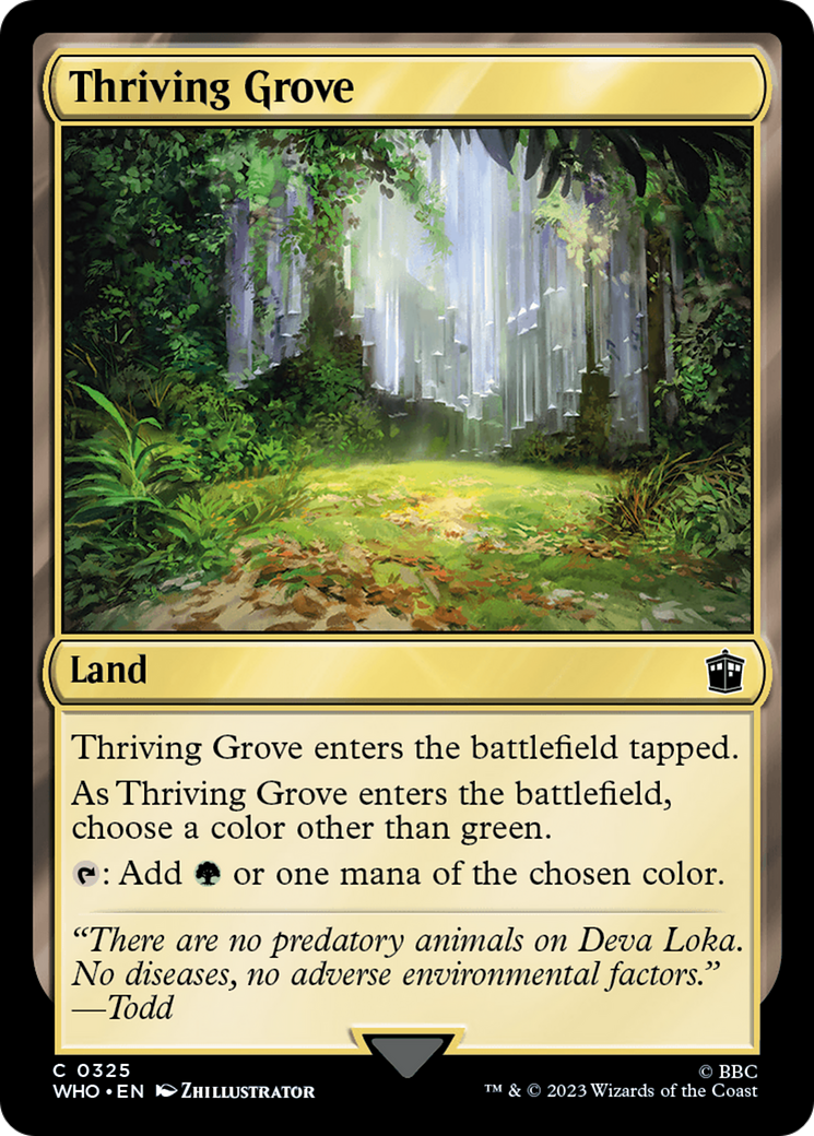 Thriving Grove [Doctor Who] MTG Single Magic: The Gathering    | Red Claw Gaming