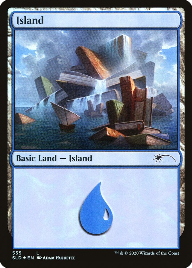 Island (Well Read) (555) [Secret Lair Drop Promos] MTG Single Magic: The Gathering    | Red Claw Gaming