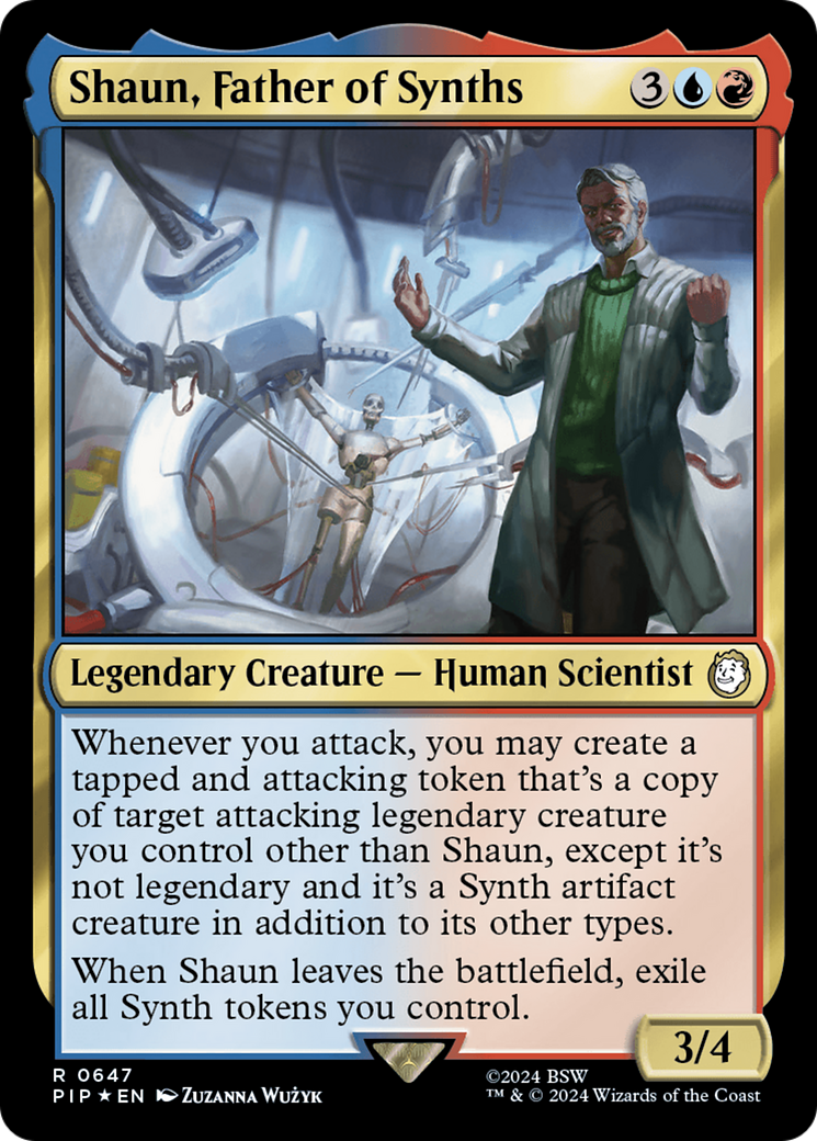 Shaun, Father of Synths (Surge Foil) [Fallout] MTG Single Magic: The Gathering    | Red Claw Gaming