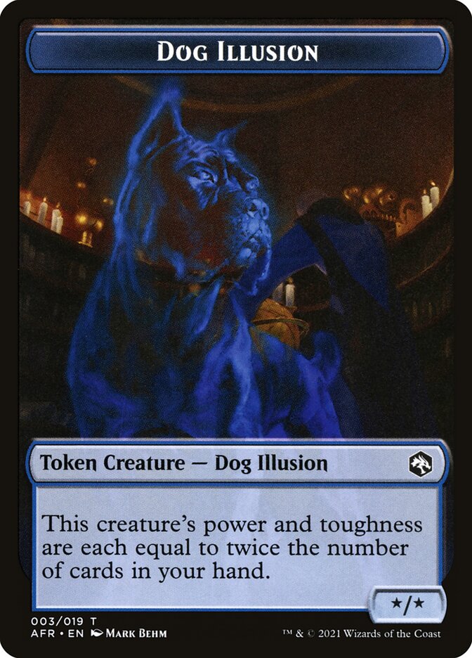 Angel // Dog Illusion Double-Sided Token [Dungeons & Dragons: Adventures in the Forgotten Realms Tokens] MTG Single Magic: The Gathering    | Red Claw Gaming