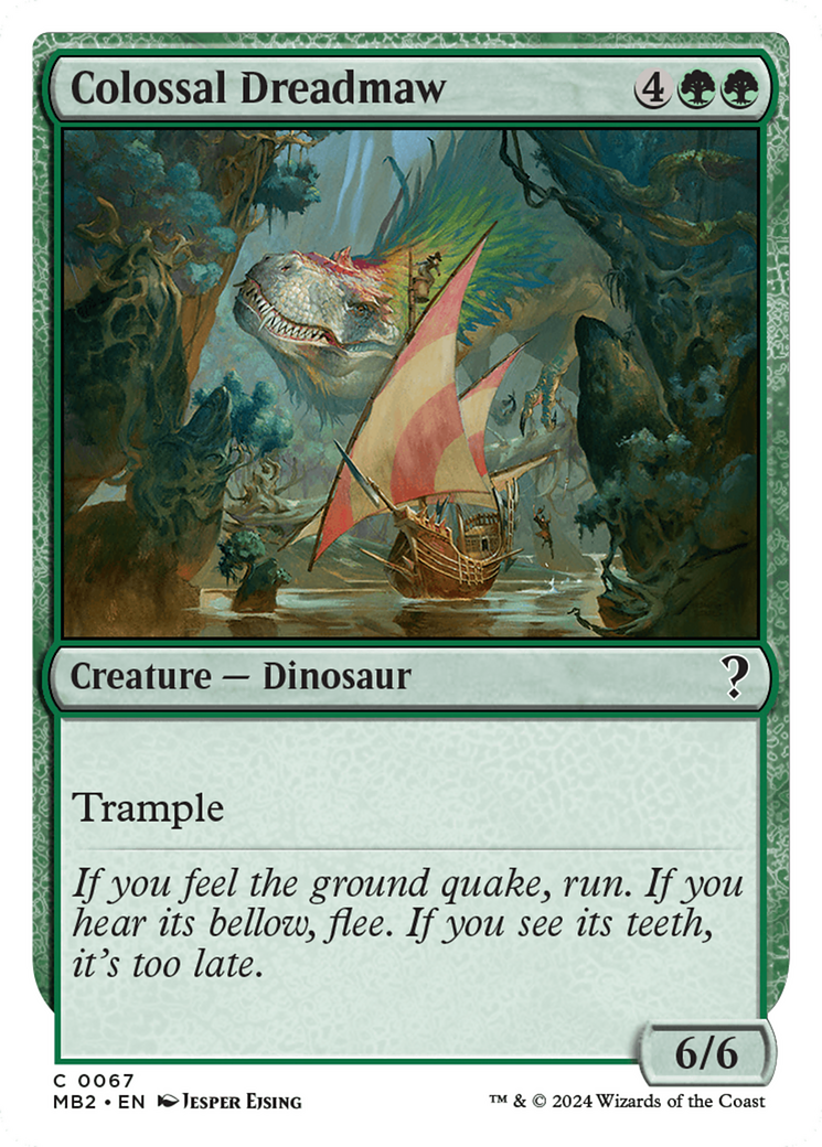 Colossal Dreadmaw (White Border) [Mystery Booster 2] MTG Single Magic: The Gathering    | Red Claw Gaming