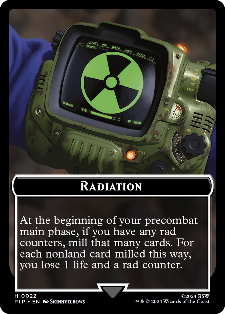 Radiation // Clue Double-Sided Token [Fallout Tokens] MTG Single Magic: The Gathering    | Red Claw Gaming