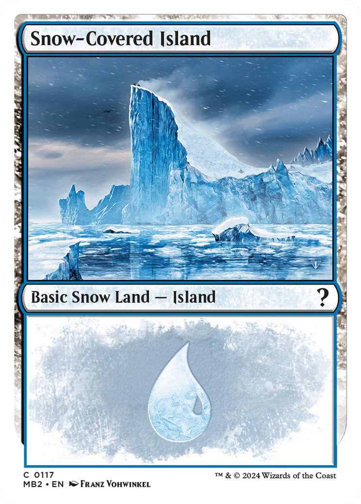 Snow-Covered Island (White Border) [Mystery Booster 2] MTG Single Magic: The Gathering    | Red Claw Gaming