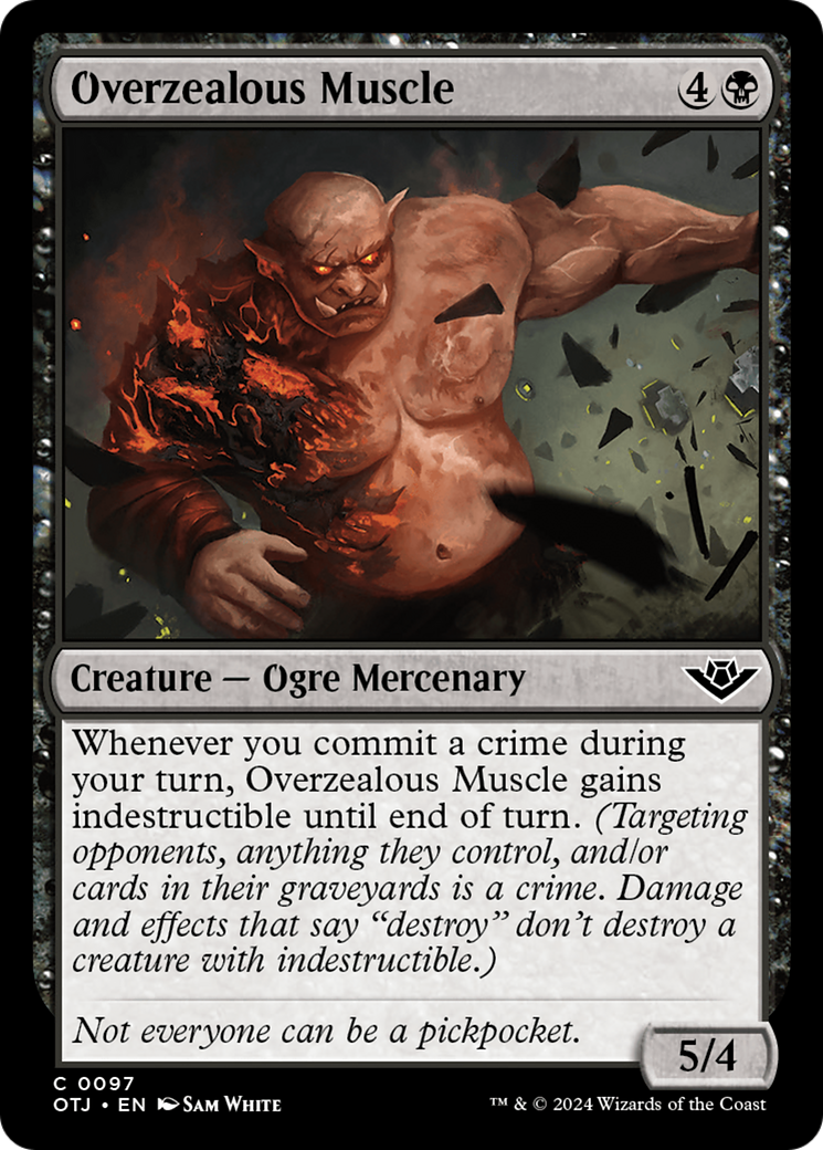 Overzealous Muscle [Outlaws of Thunder Junction] MTG Single Magic: The Gathering    | Red Claw Gaming
