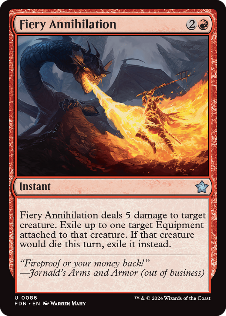 Fiery Annihilation [Foundations] MTG Single Magic: The Gathering | Red Claw Gaming