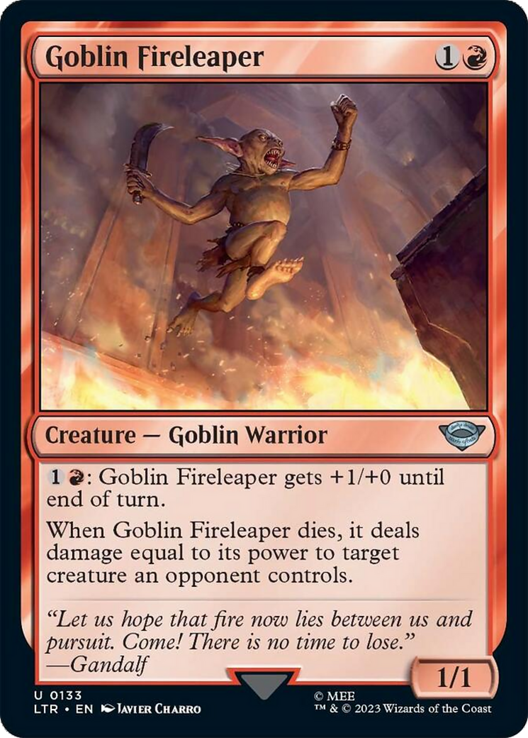 Goblin Fireleaper [The Lord of the Rings: Tales of Middle-Earth] MTG Single Magic: The Gathering | Red Claw Gaming