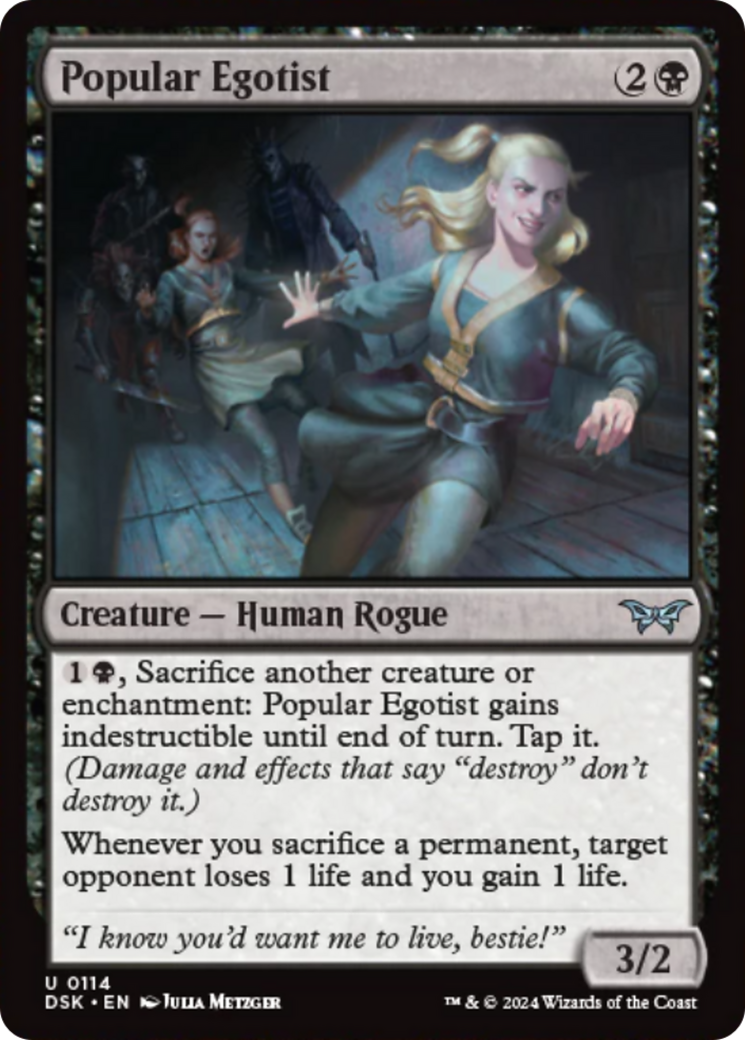 Popular Egotist [Duskmourn: House of Horror] MTG Single Magic: The Gathering    | Red Claw Gaming