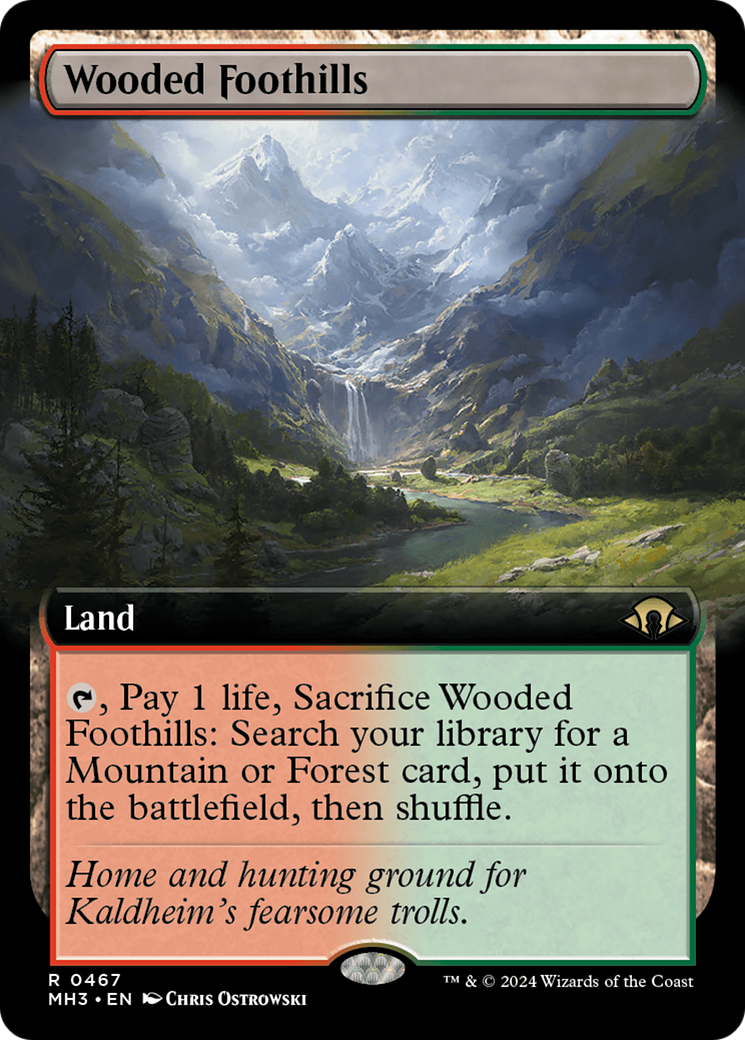 Wooded Foothills (Extended Art) [Modern Horizons 3] MTG Single Magic: The Gathering    | Red Claw Gaming