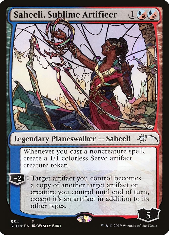 Saheeli, Sublime Artificer (Stained Glass) [Secret Lair Drop Promos] MTG Single Magic: The Gathering    | Red Claw Gaming