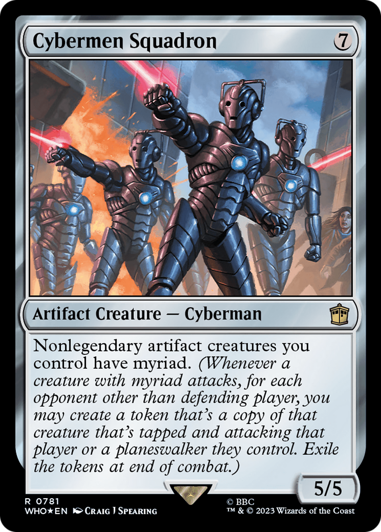 Cybermen Squadron (Surge Foil) [Doctor Who] MTG Single Magic: The Gathering    | Red Claw Gaming