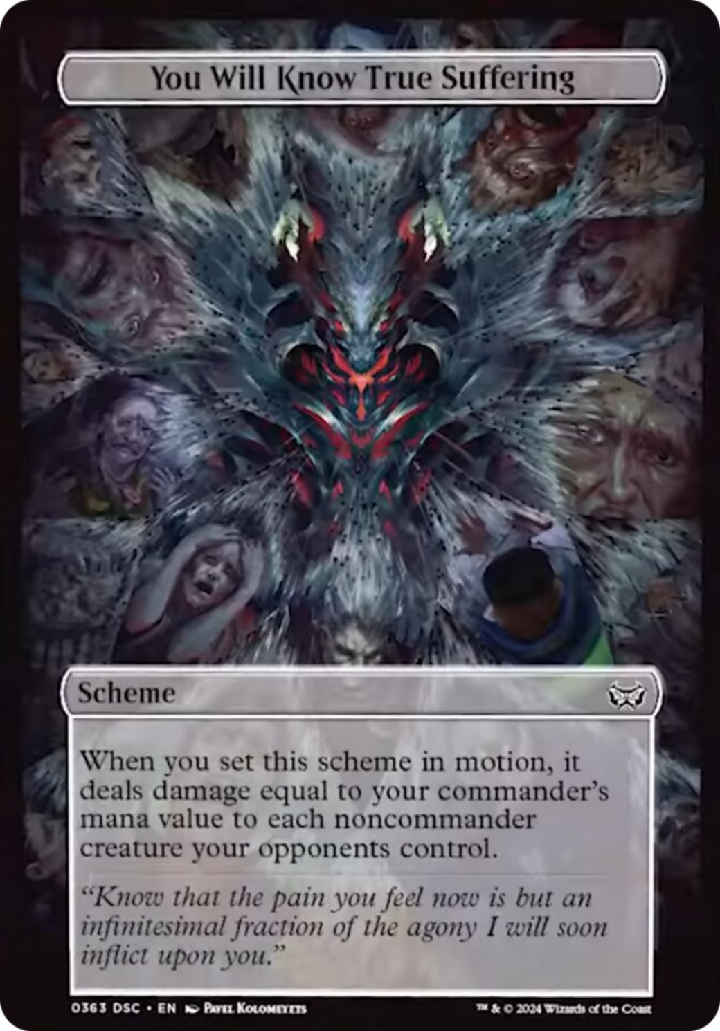 You Will Know True Suffering (Full Art) [Duskmourn: House of Horror Commander] MTG Single Magic: The Gathering    | Red Claw Gaming