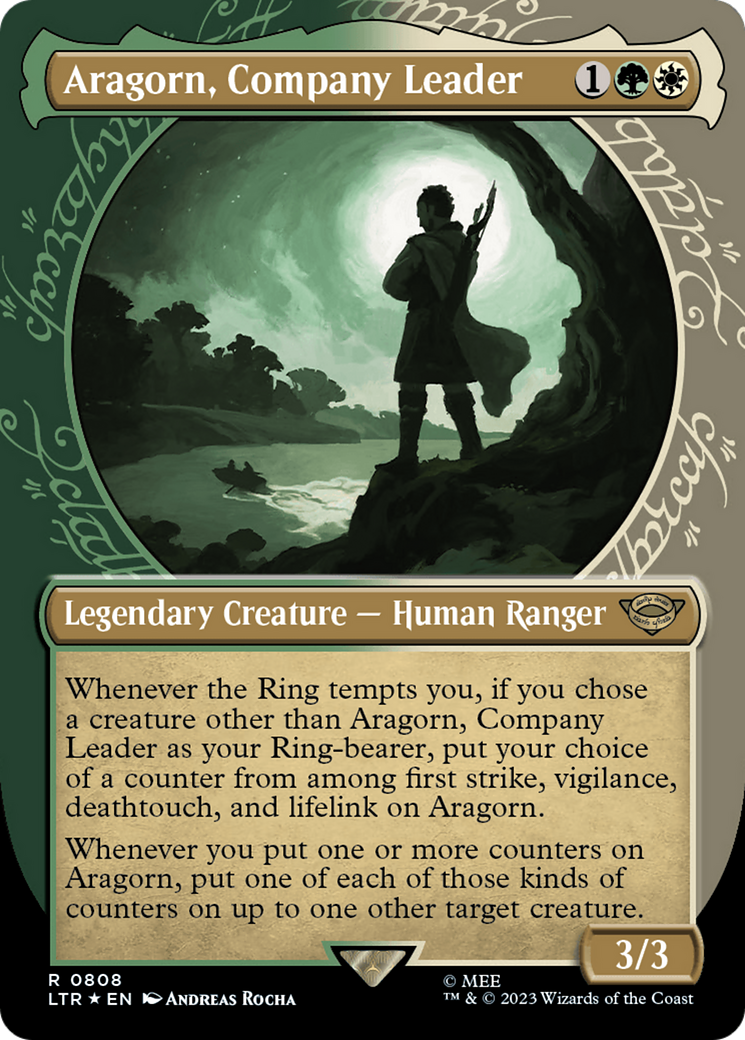 Aragorn, Company Leader (Showcase) (Surge Foil) [The Lord of the Rings: Tales of Middle-Earth] MTG Single Magic: The Gathering | Red Claw Gaming