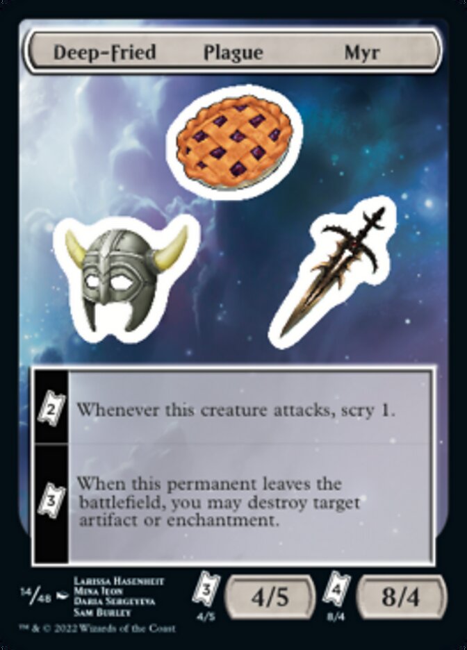 Deep-Fried Plague Myr [Unfinity Stickers] MTG Single Magic: The Gathering    | Red Claw Gaming