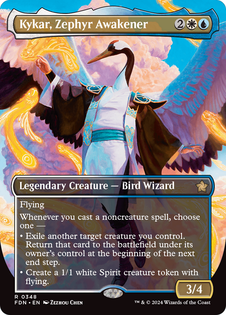 Kykar, Zephyr Awakener (Borderless) [Foundations] MTG Single Magic: The Gathering    | Red Claw Gaming