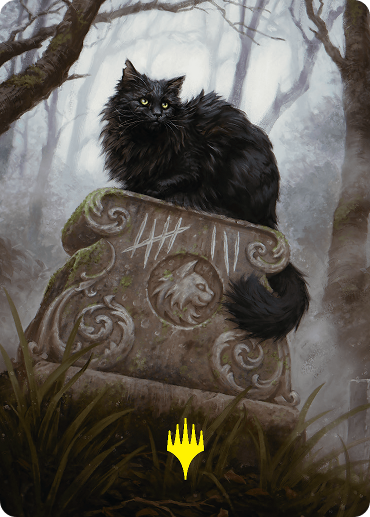 Nine-Lives Familiar 2 Art Card (36/54) (Gold-Stamped Planeswalker Symbol) [Foundations Art Series] MTG Single Magic: The Gathering    | Red Claw Gaming