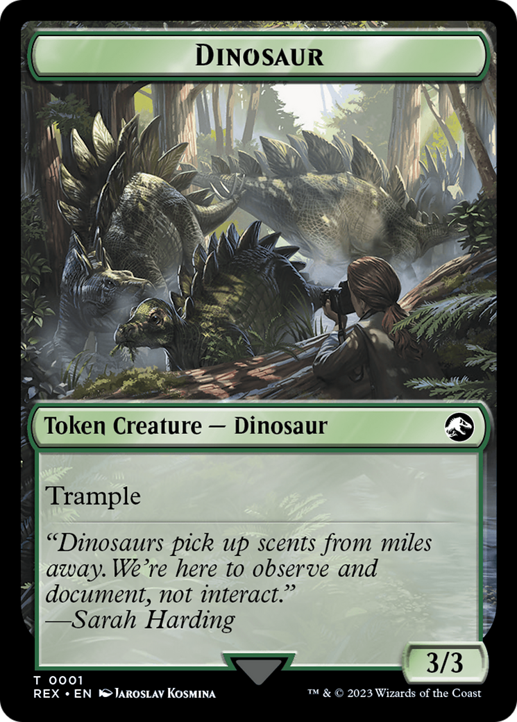 Gnome // Dinosaur (0001) Double-Sided Token [The Lost Caverns of Ixalan Tokens] MTG Single Magic: The Gathering    | Red Claw Gaming