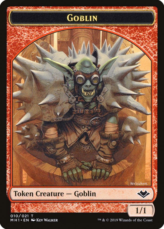 Goblin (010) // Wrenn and Six Emblem Double-Sided Token [Modern Horizons Tokens] MTG Single Magic: The Gathering    | Red Claw Gaming