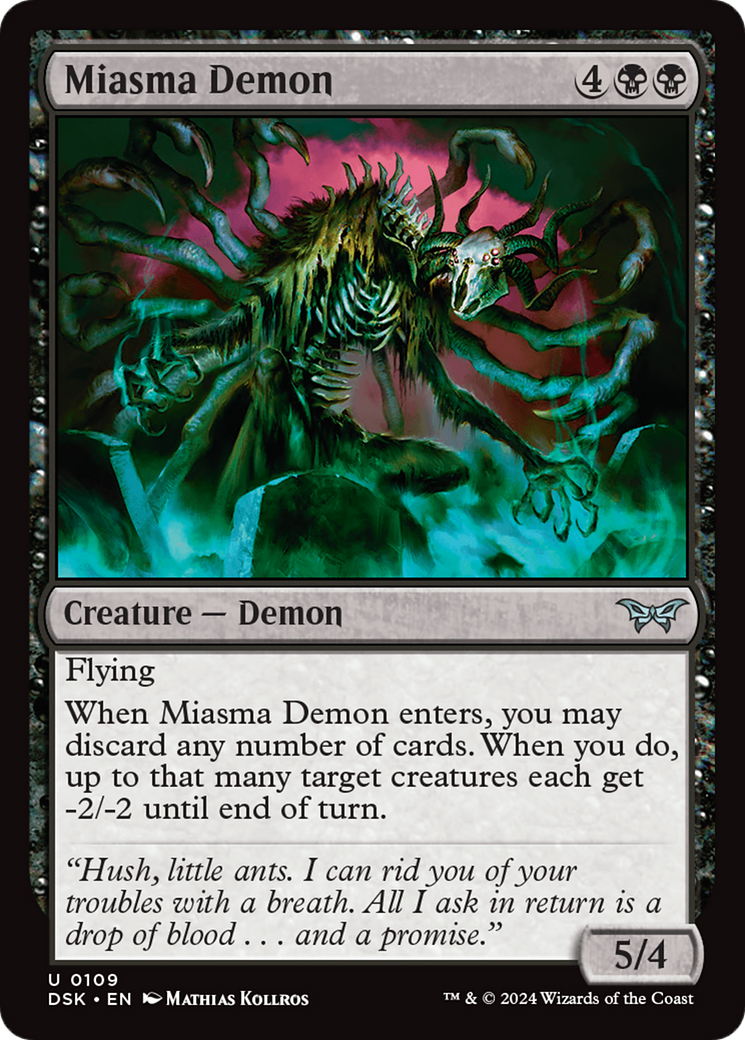 Miasma Demon [Duskmourn: House of Horror] MTG Single Magic: The Gathering    | Red Claw Gaming