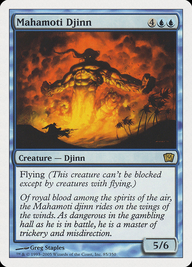 Mahamoti Djinn (9th Edition) [Oversize Cards] MTG Single Magic: The Gathering    | Red Claw Gaming