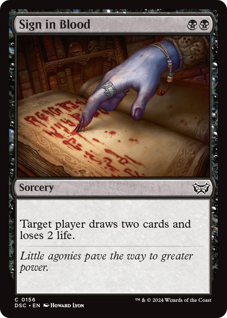 Sign in Blood [Duskmourn: House of Horror Commander] MTG Single Magic: The Gathering    | Red Claw Gaming