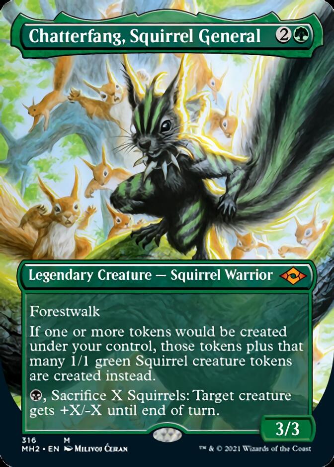 Chatterfang, Squirrel General (Borderless Alternate Art) [Modern Horizons 2] MTG Single Magic: The Gathering    | Red Claw Gaming