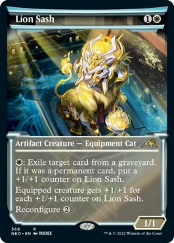 Lion Sash (Showcase Soft Glow) [Kamigawa: Neon Dynasty] MTG Single Magic: The Gathering    | Red Claw Gaming