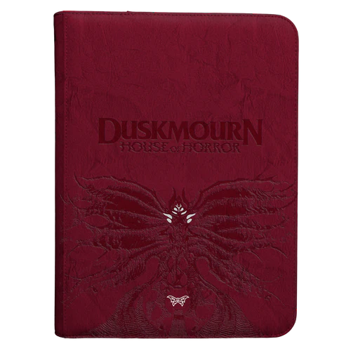 Duskmourn Creepy Leather-Bound Set Symbol 9-Pocket Premium Zippered PRO-Binder for Magic: The Gathering  Ultra Pro    | Red Claw Gaming