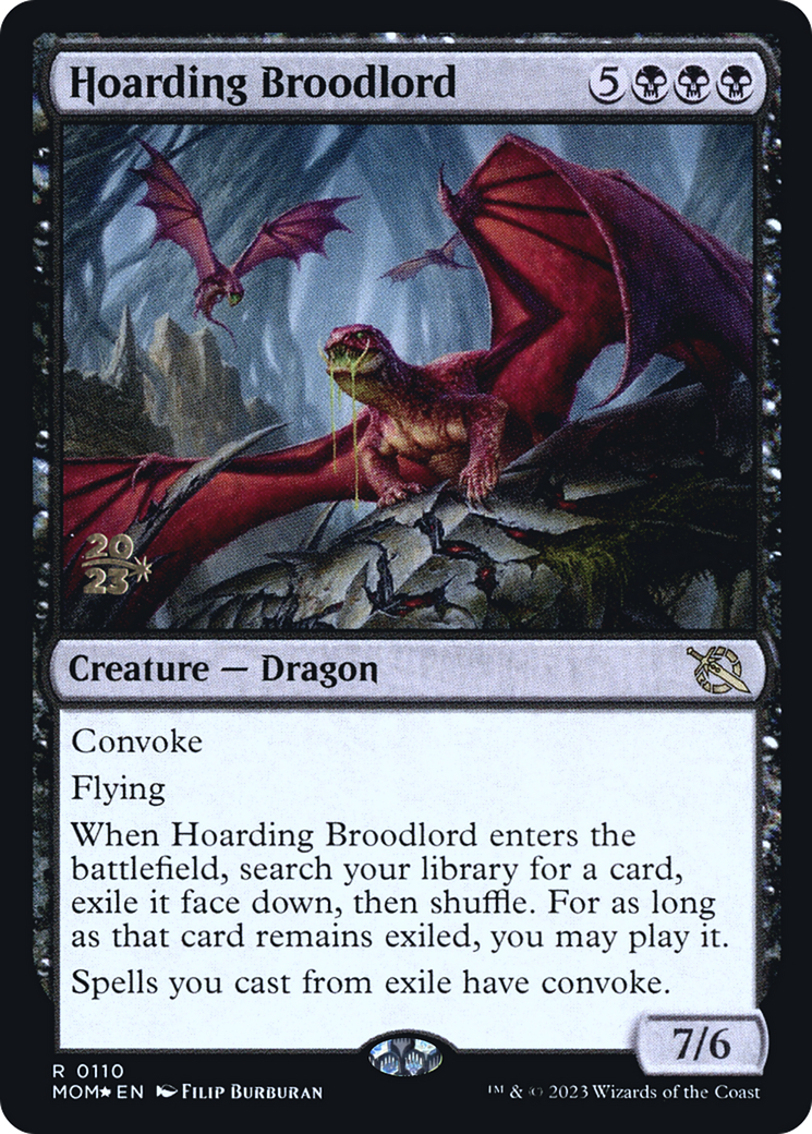 Hoarding Broodlord [March of the Machine Prerelease Promos] MTG Single Magic: The Gathering    | Red Claw Gaming