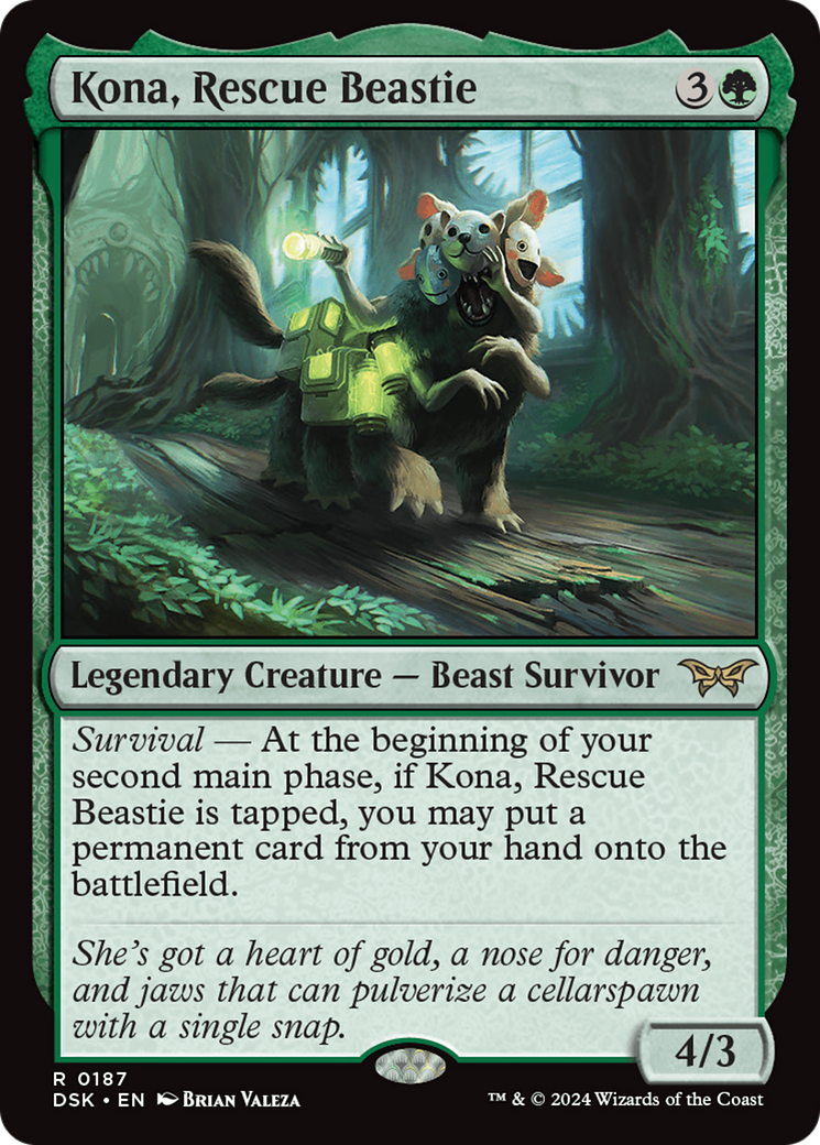 Kona, Rescue Beastie (0187) [Duskmourn: House of Horror] MTG Single Magic: The Gathering    | Red Claw Gaming