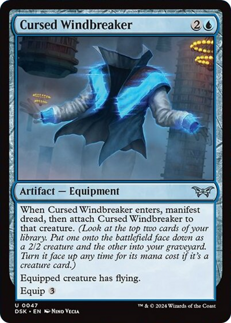 Cursed Windbreaker [Duskmourn: House of Horror] MTG Single Magic: The Gathering    | Red Claw Gaming