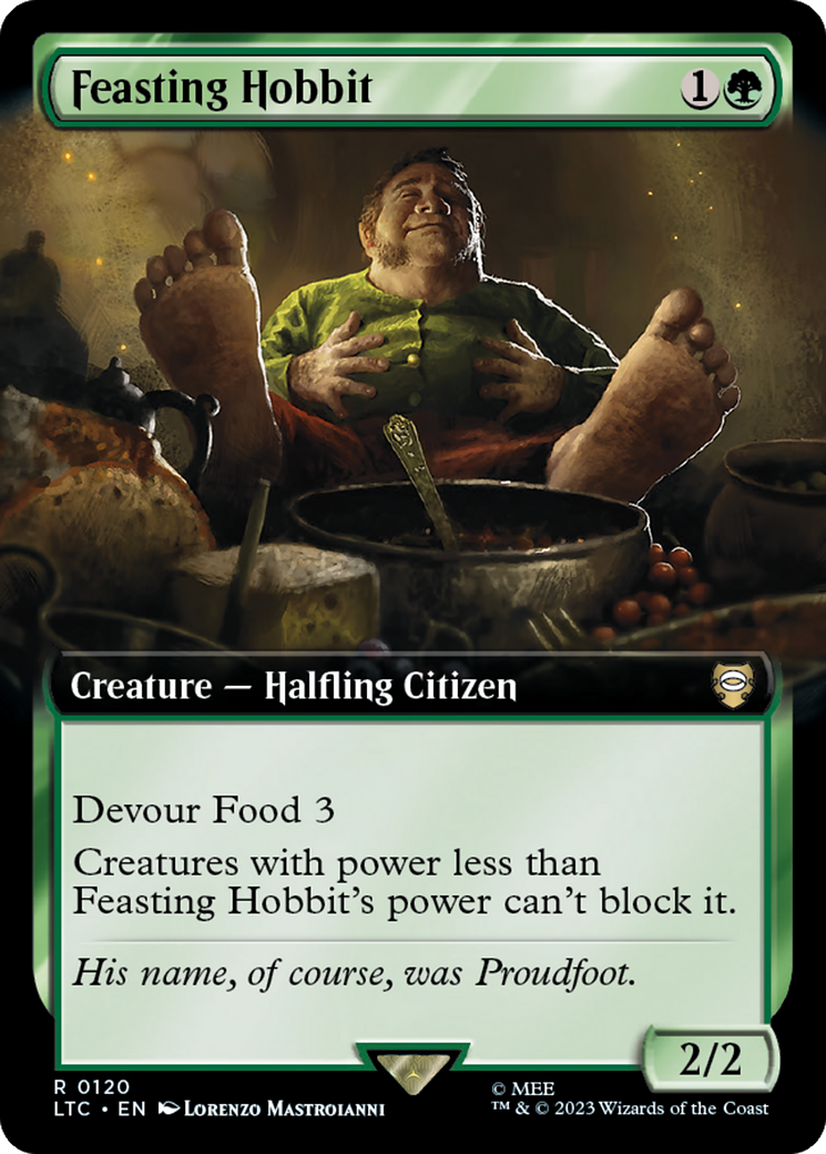 Feasting Hobbit (Extended Art) [The Lord of the Rings: Tales of Middle-Earth Commander] MTG Single Magic: The Gathering    | Red Claw Gaming