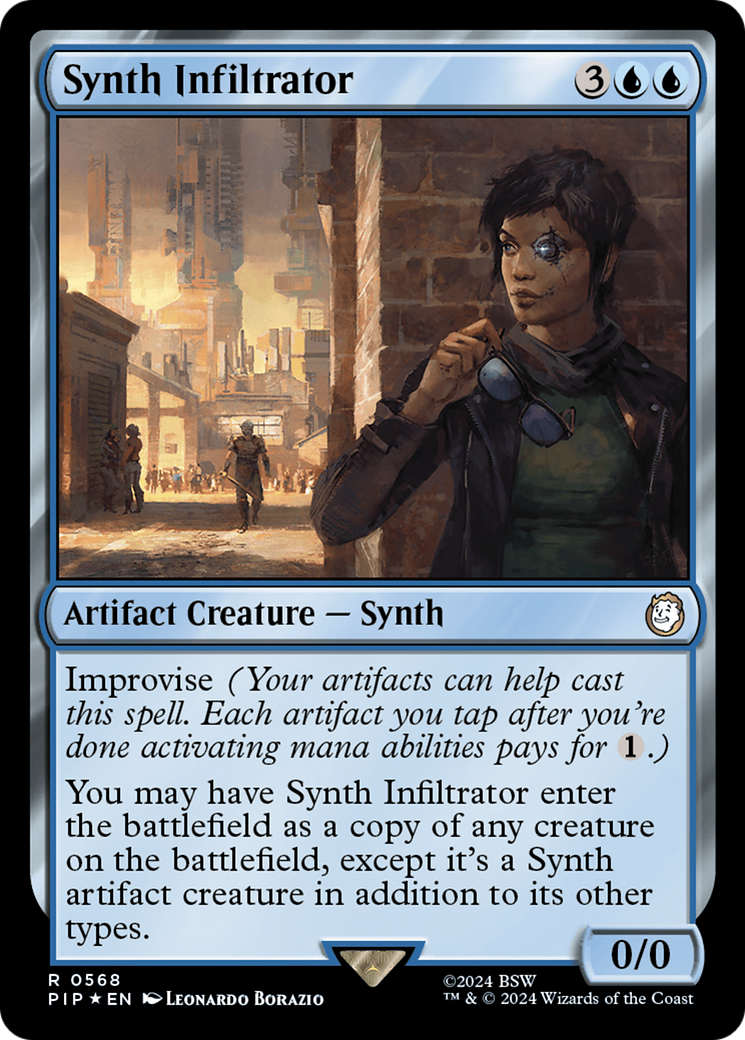 Synth Infiltrator (Surge Foil) [Fallout] MTG Single Magic: The Gathering    | Red Claw Gaming