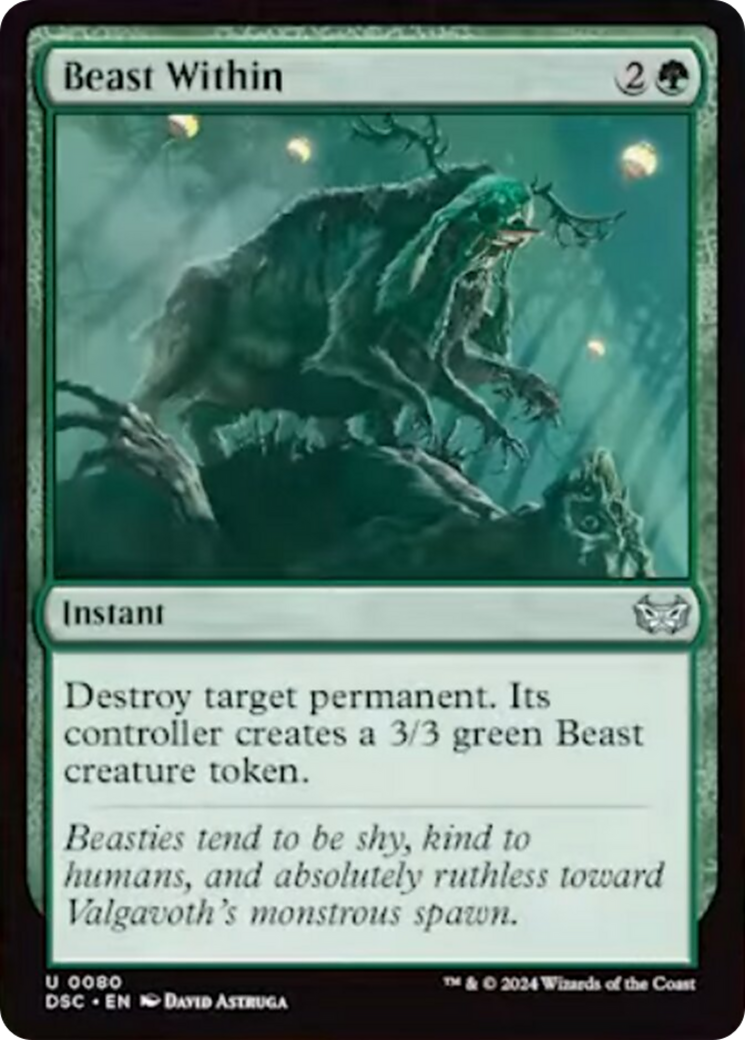 Beast Within [Duskmourn: House of Horror Commander] MTG Single Magic: The Gathering    | Red Claw Gaming