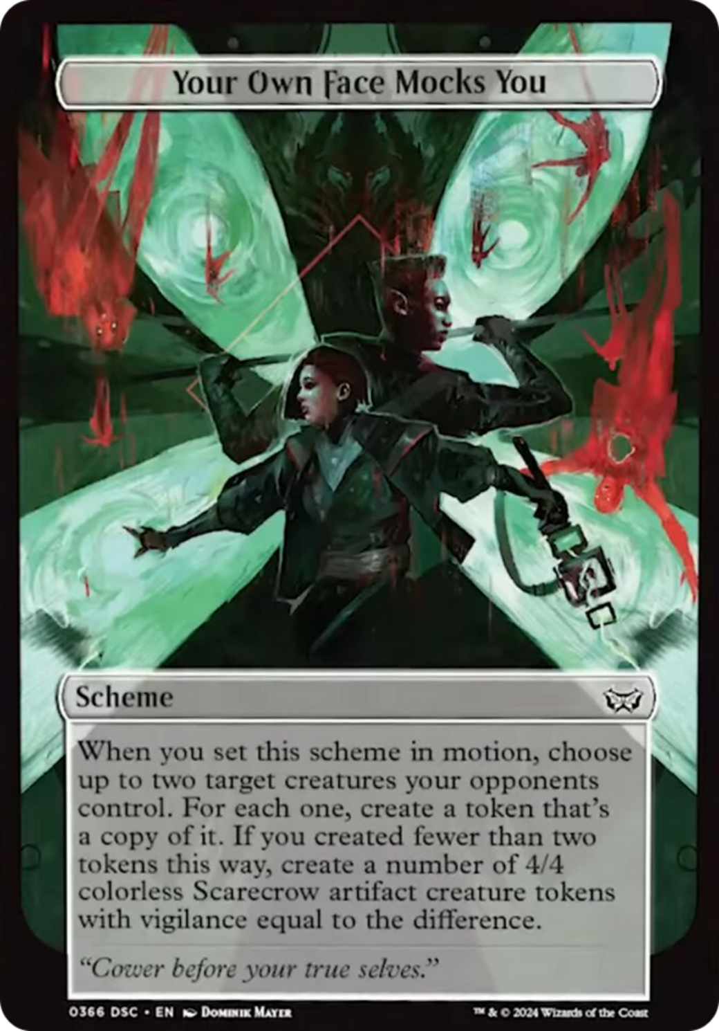 Your Own Face Mocks You (Full Art) [Duskmourn: House of Horror Commander] MTG Single Magic: The Gathering    | Red Claw Gaming