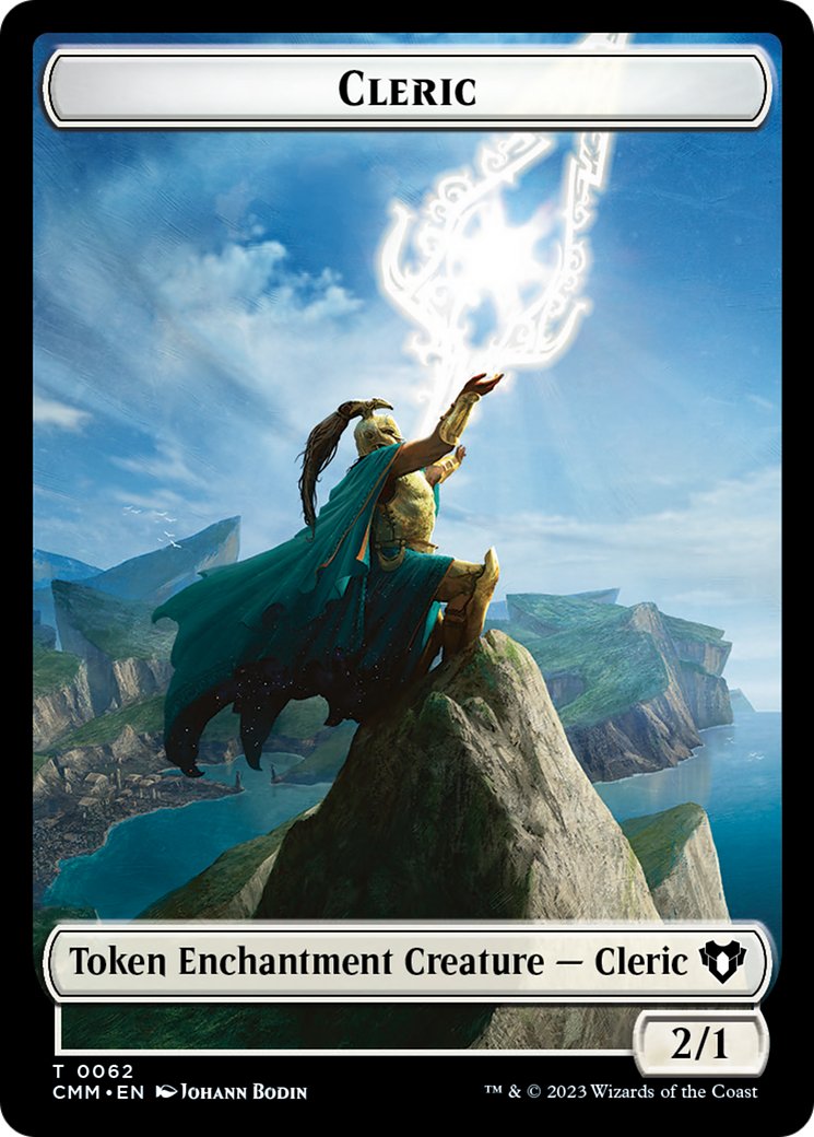 Elf Warrior // Cleric Double-Sided Token [Commander Masters Tokens] MTG Single Magic: The Gathering    | Red Claw Gaming