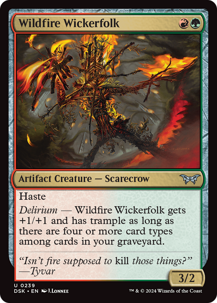 Wildfire Wickerfolk [Duskmourn: House of Horror] MTG Single Magic: The Gathering    | Red Claw Gaming