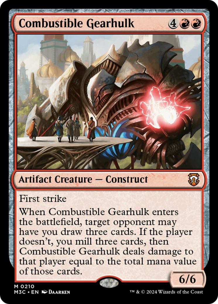 Combustible Gearhulk (Ripple Foil) [Modern Horizons 3 Commander] MTG Single Magic: The Gathering    | Red Claw Gaming