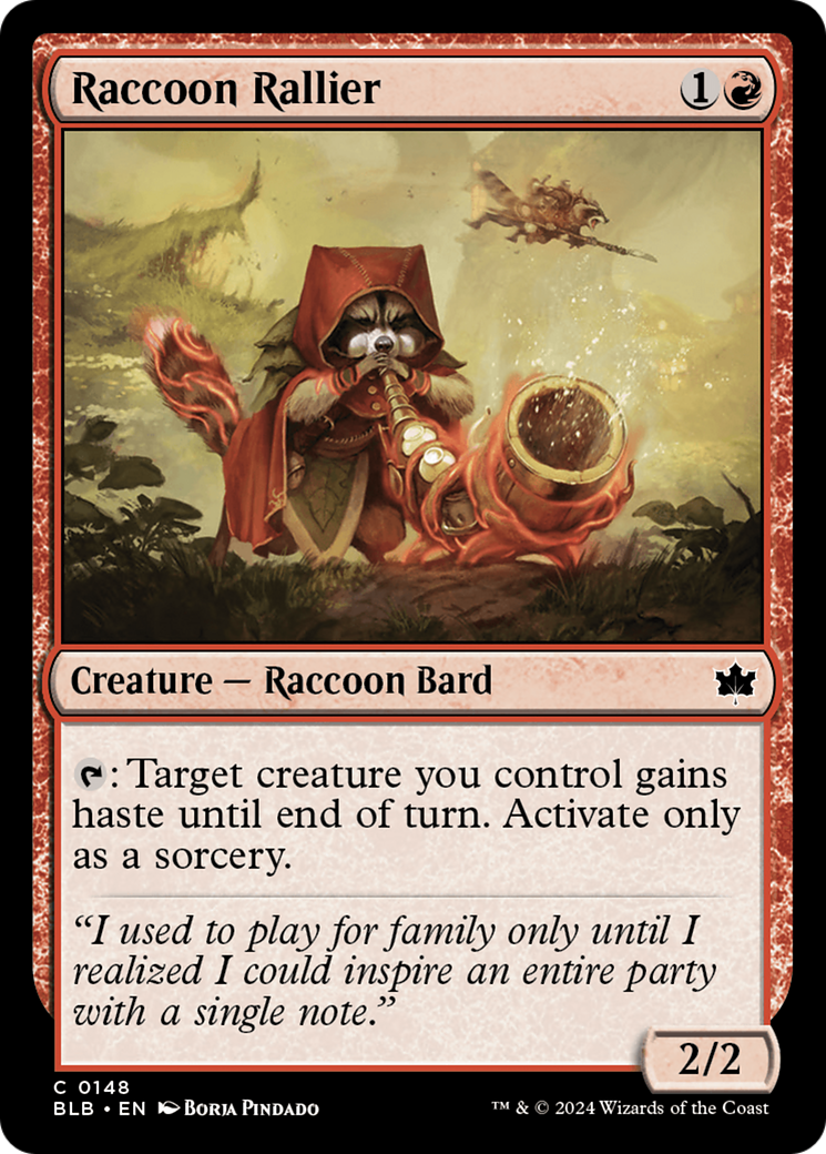 Raccoon Rallier [Bloomburrow] MTG Single Magic: The Gathering    | Red Claw Gaming