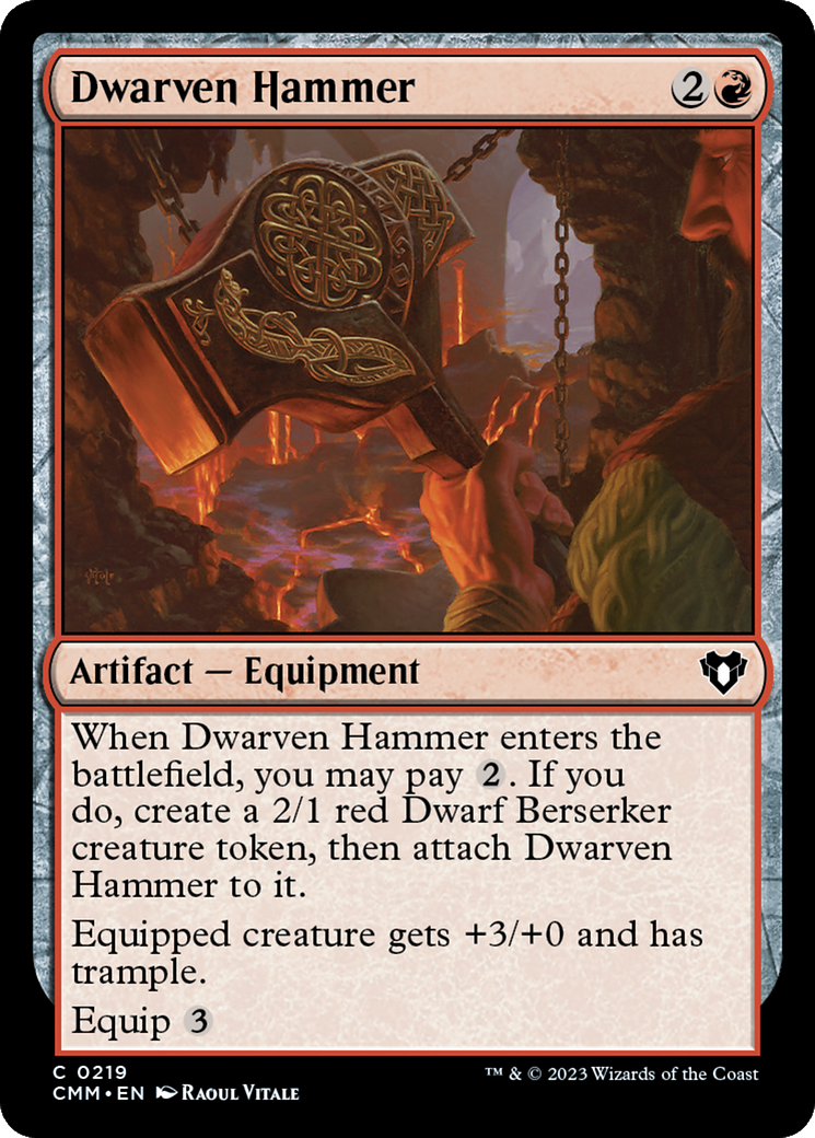 Dwarven Hammer [Commander Masters] MTG Single Magic: The Gathering    | Red Claw Gaming