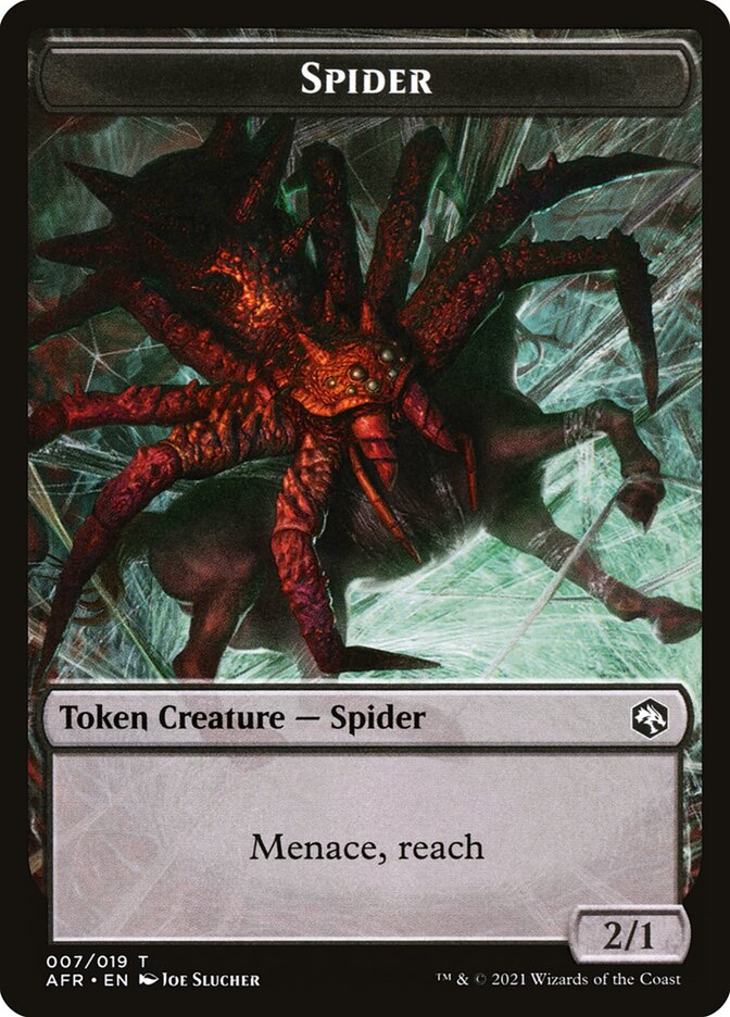 Spider // Icingdeath, Frost Tongue Double-Sided Token [Dungeons & Dragons: Adventures in the Forgotten Realms Tokens] MTG Single Magic: The Gathering    | Red Claw Gaming